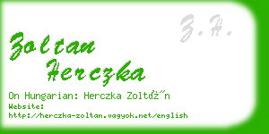 zoltan herczka business card